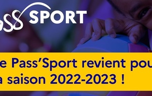 Rentrée 2022-2023 - Reconduction du Pass'Sport
