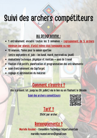 Suivi des Archers Compétiteurs