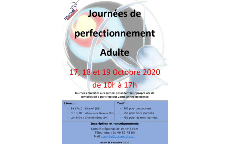CRArcIdF-Journées de Perfectionnement Adultes-Octobre 2020